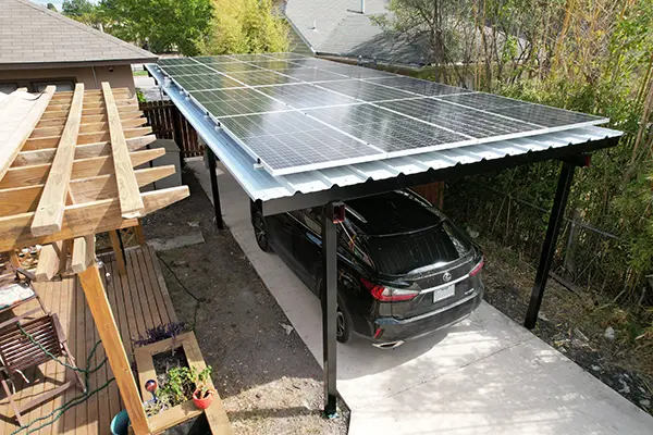solar carport built by Solar Edge Pros